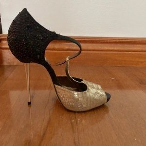 Sam Edelman Gold Skin And Stud MaryJanes